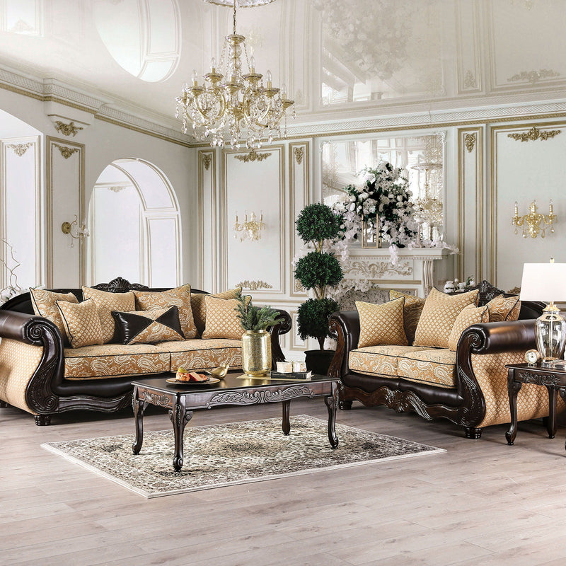 Aislynn - Loveseat - Gold - Grand Furniture GA