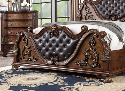 Esparanza - California King Bed - Brown Cherry