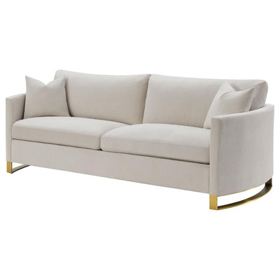 Corliss - Upholstered Arched Arms Sofa - Beige.