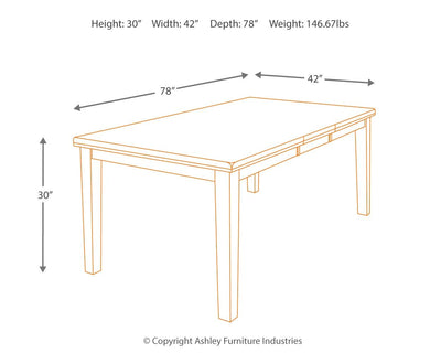 Ralene - Medium Brown - Rect Drm Butterfly Ext Table.