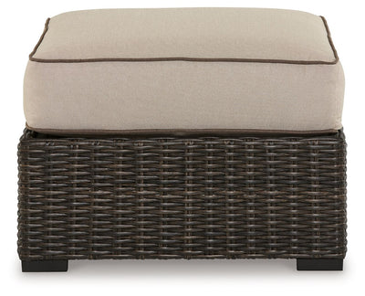 Coastline Bay - Brown - Ottoman With Cushion.