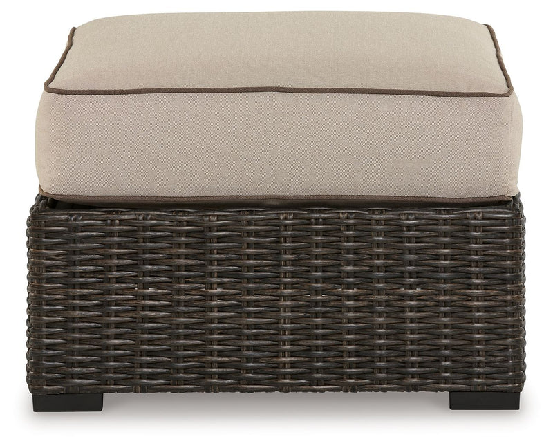 Coastline Bay - Brown - Ottoman With Cushion.