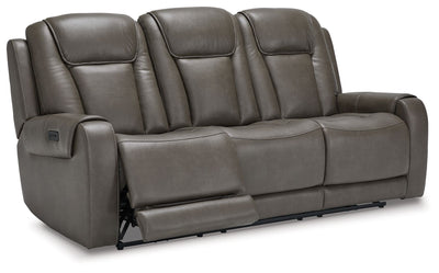 Card Player - Smoke - Pwr Rec Sofa With Adj Headrest.