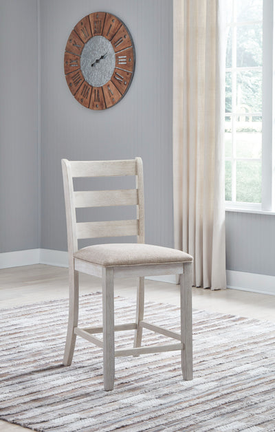 Skempton - White - Upholstered Barstool (Set of 2).