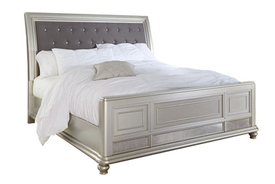 Coralayne - Silver - Queen Uph Sleigh Headboard.