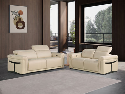 1126 - Top Grain Power Reclining Italian Leather Living Room Set