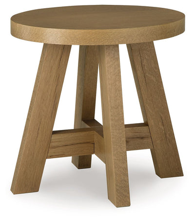 Brinstead - Light Brown - Oval End Table.