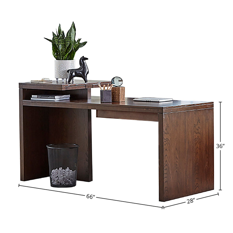 Elevation - Writing Desk - Warm Elm