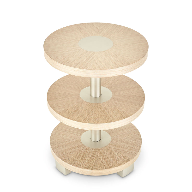 Laguna Ridge - Round Chairside Table - Washed Oak