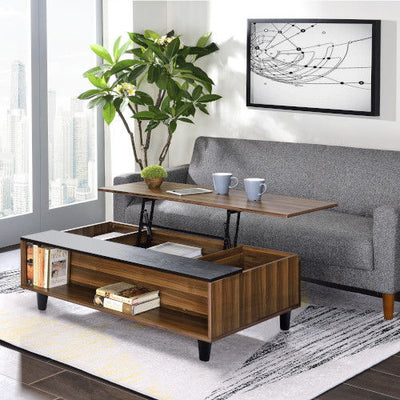 Avala - Coffee Table - Walnut & Black - Grand Furniture GA