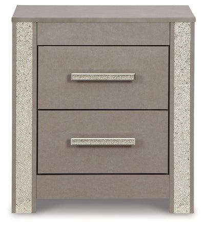 Surancha - Gray - Two Drawer Night Stand.