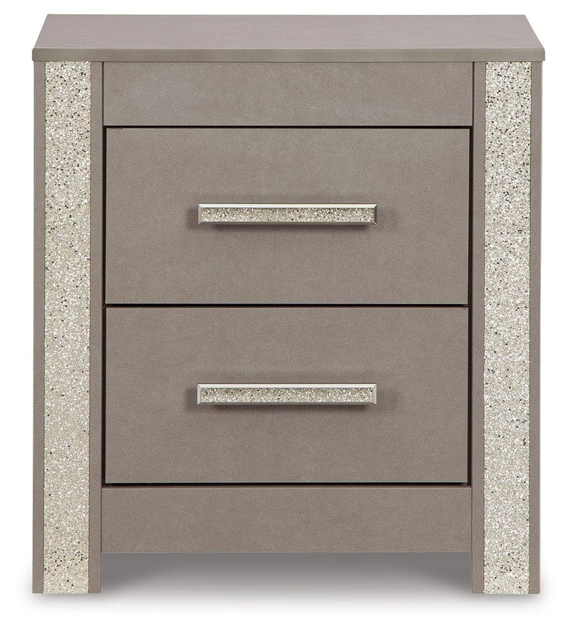 Surancha - Gray - Two Drawer Night Stand.