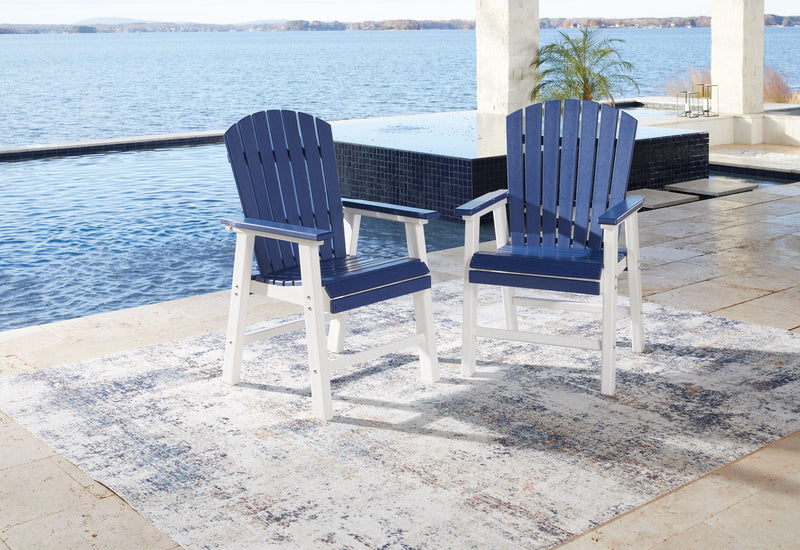 Toretto - Blue / White - Arm Chair (Set of 2).