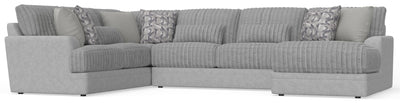 Titan - 3 Piece Sectional With Comfort Coil Seating And 9 Included Accent Pillows (Right Side Facing Chaise) - Moonstruck