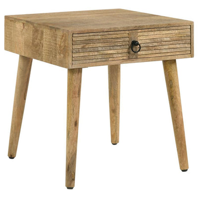 Zabel - Square 1-Drawer End Table - Natural.