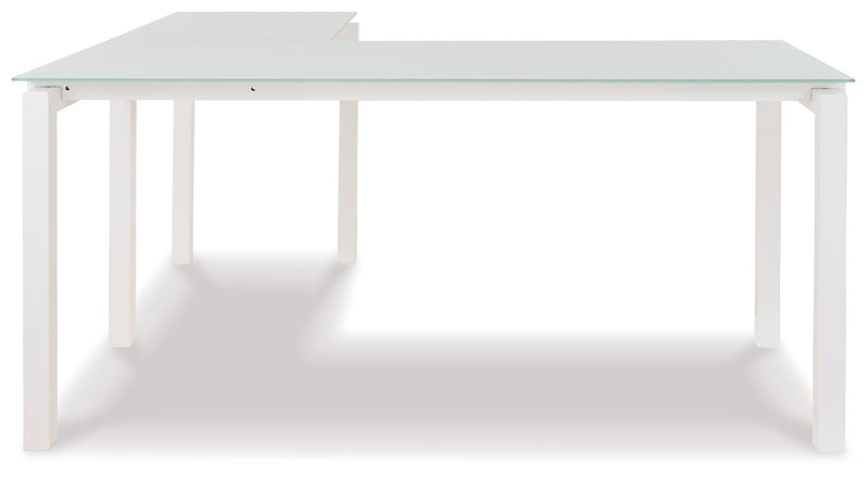 Baraga - White - L-desk.