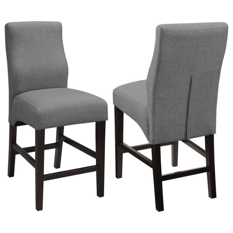 Mulberry - Upholstered Counter Height Stools - Gray And (Set of 2) - Cappuccino