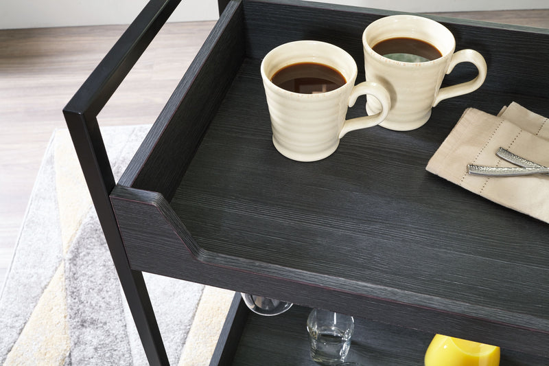 Yarlow - Black / Gray - Bar Cart.