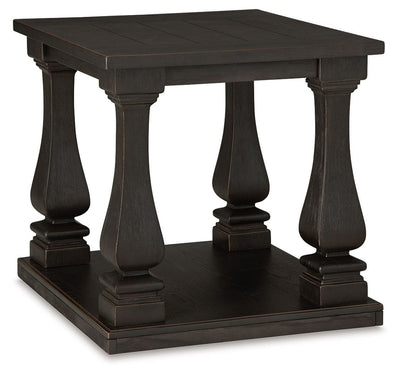 Wellturn - Black - Rectangular End Table.