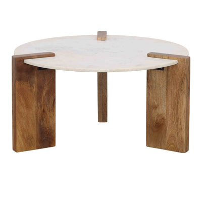 Emory - Cocktail Table - White & Natural.