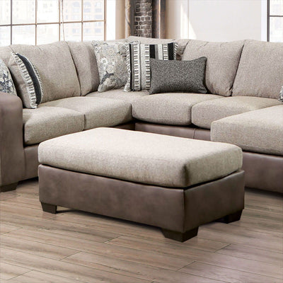Ashenweald - Ottoman - Brown / Light Brown - Grand Furniture GA