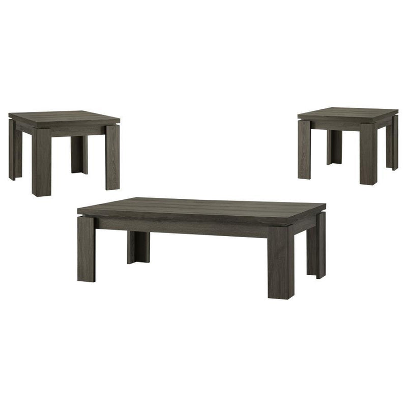 Cain - 3-Piece Occasional Table Set - Weathered Grey.