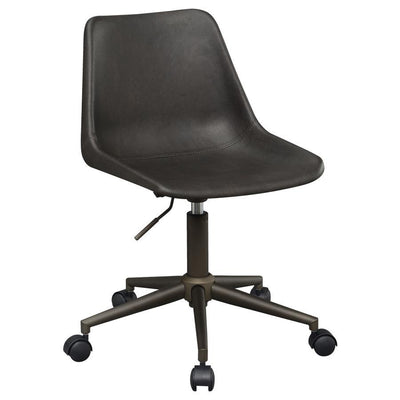 Carnell - Adjustable Height Office Chair With Casters - Brown and Rustic Taupe.