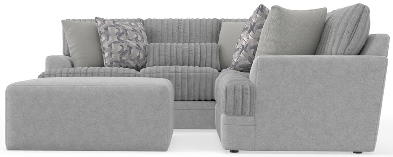 Titan - 2 Piece Sectional With Comfort Coil Seating, 45" Cocktail Ottoman And 8 Accent Pillows Included - Moonstruck