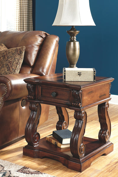 Alymere - Rustic Brown - Square End Table - Grand Furniture GA