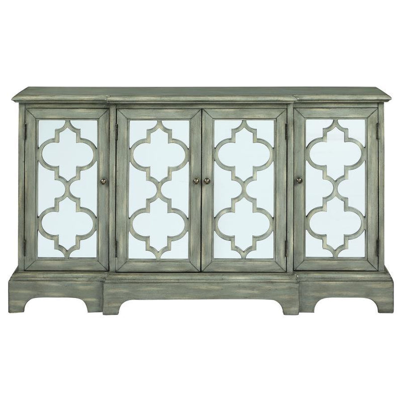 Erigeron - 4-Door Accent Cabinet - Grey.