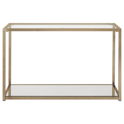 Cora - Sofa Table With Mirror Shelf - Chocolate Chrome.