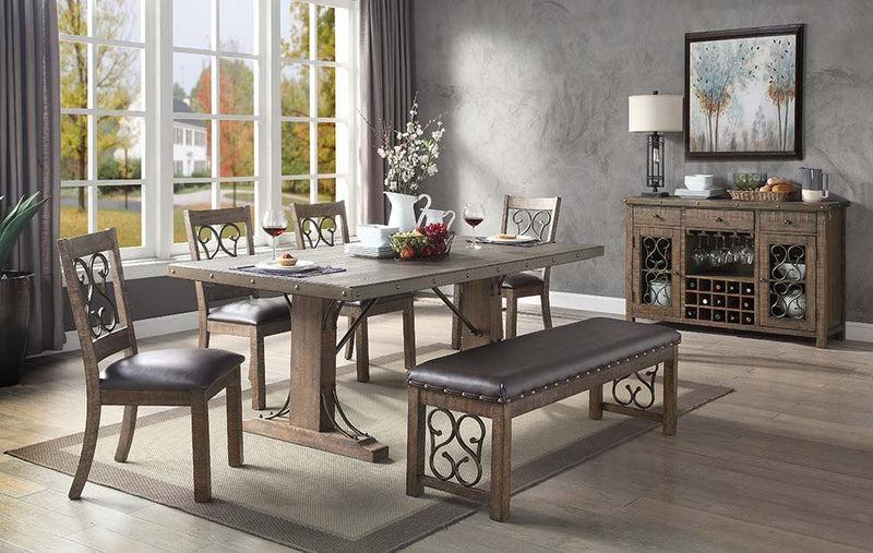 Raphaela - Dining Table - Weathered Cherry Finish - Grand Furniture GA