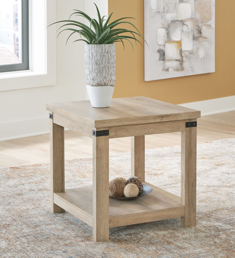 Calaboro - Light Brown - Square End Table.