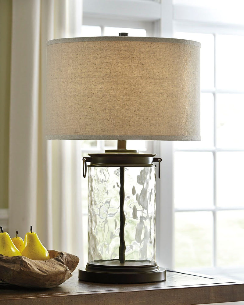 Tailynn - Clear / Bronze Finish - Glass Table Lamp.