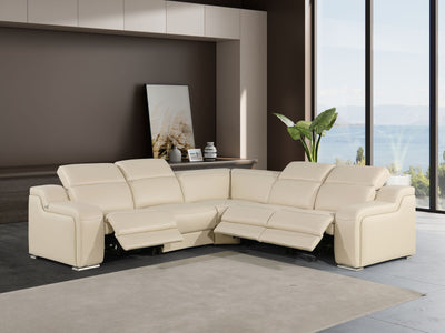 1116 - Power Reclining Italian Leather Sectional