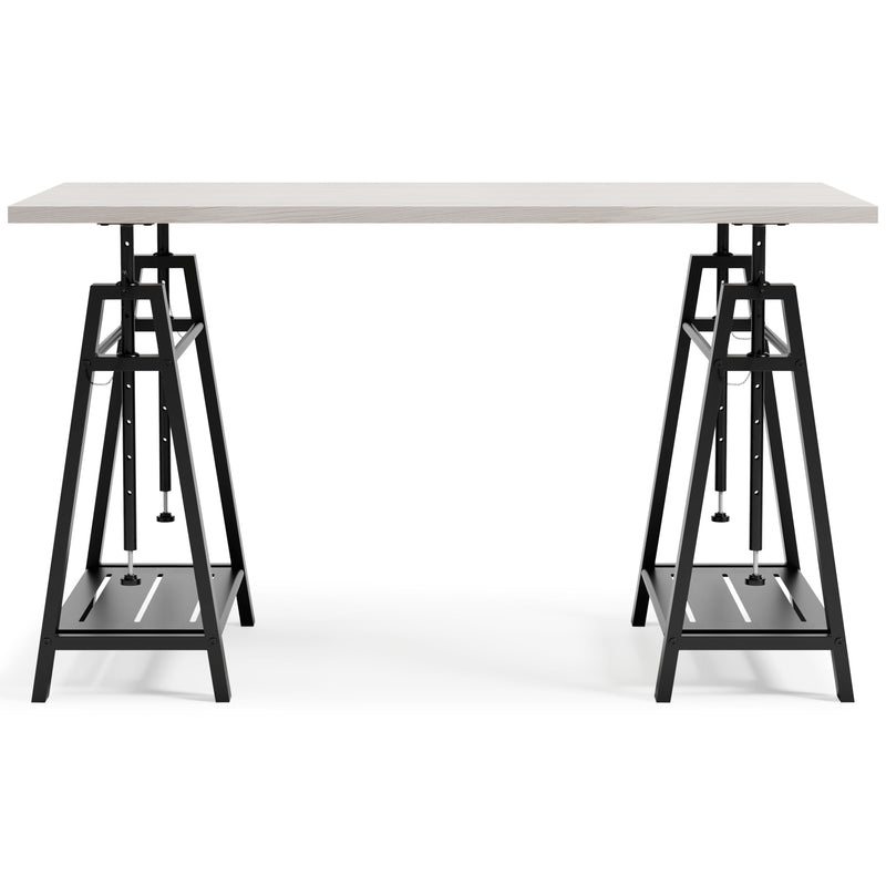 Bayflynn - White / Black - Adjustable Height Desk.