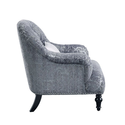 Gaura - Chair - Pattern Gray Velvet - Grand Furniture GA