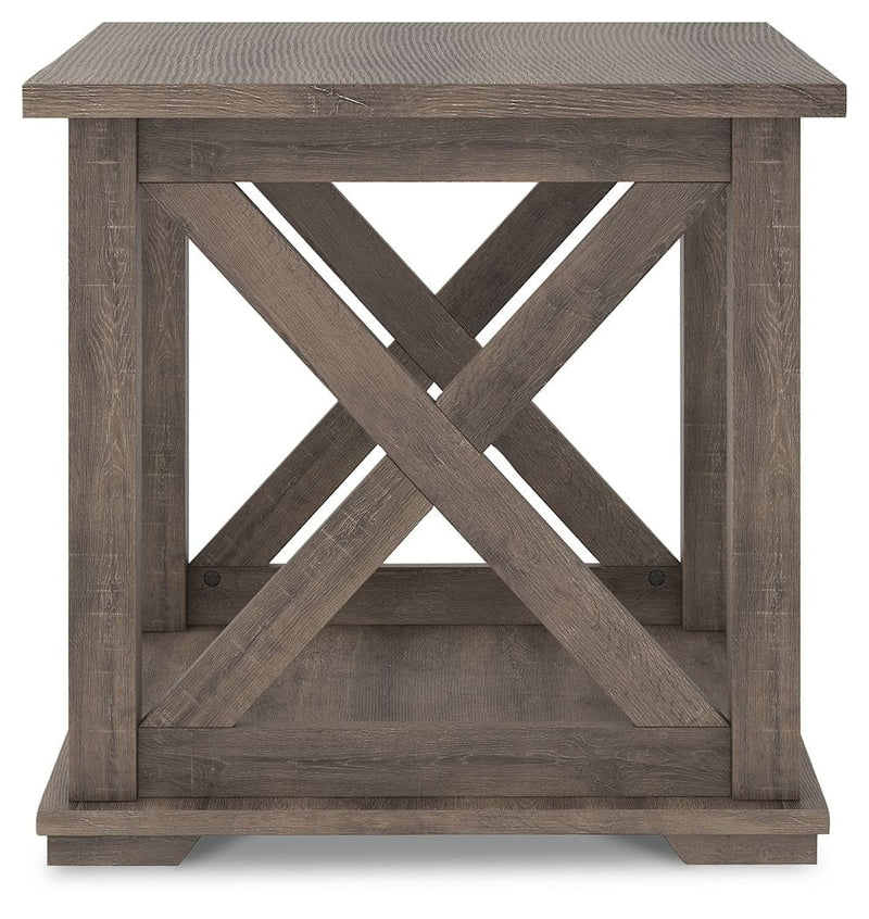 Arlenbry - Gray - Square End Table.