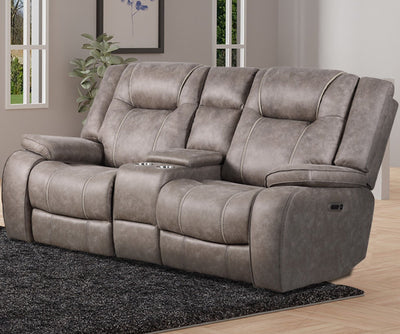 Blake - Reclining Console Loveseat - Desert Taupe