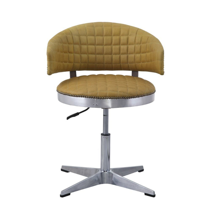 Brancaster - Chair - Turmeric Top Grain Leather & Chrome - Grand Furniture GA