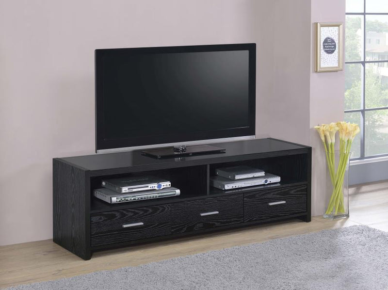 Alton - 3-drawer Black Oak TV Console.