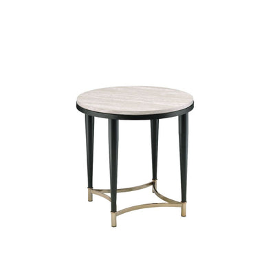 Ayser - End Table - White Washed & Black - Grand Furniture GA