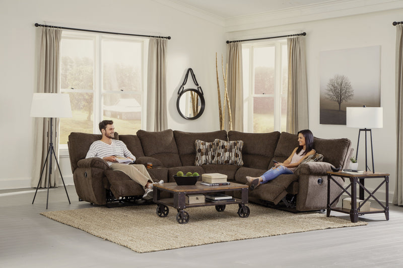 Elliott Sectional - Lay Flat Reclining RSF - Chocolate - 39.5"