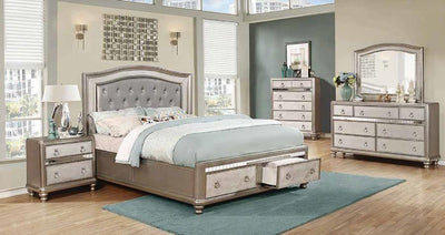 Bling Game - Upholstered Storage Bed Bedroom Set - Grand Furniture GA