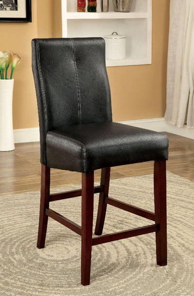 Bonneville - Counter Ht. Chair (Set of 2) - Brown Cherry / Black.