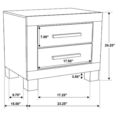 Woodmont - 2-Drawer NightStand - Rustic Golden Brown - Grand Furniture GA