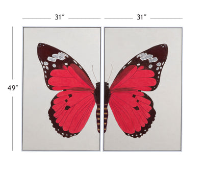 Butterfly - Canvas Art - White