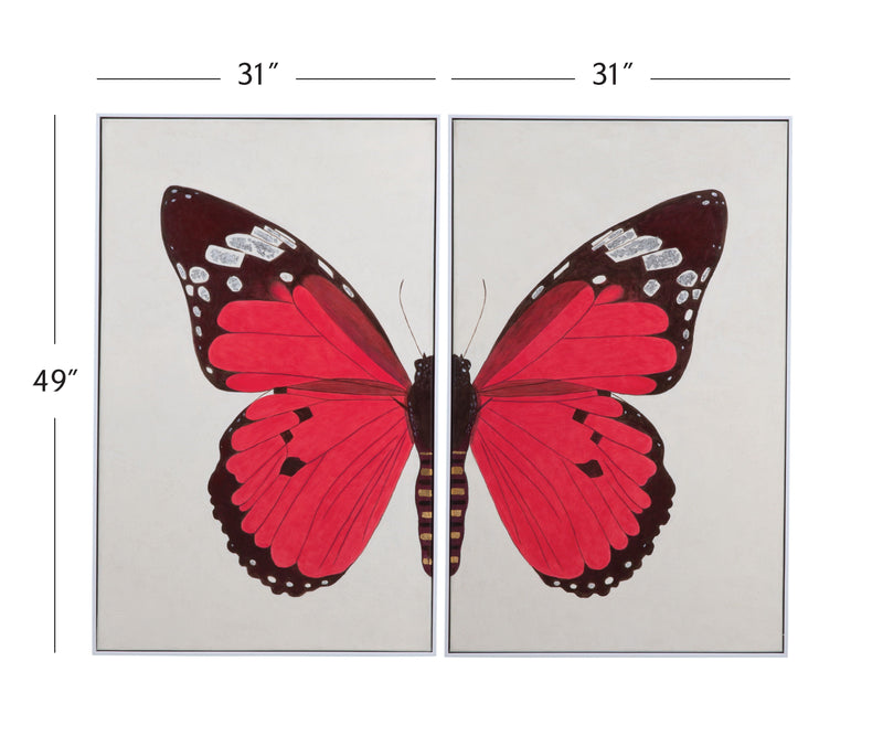 Butterfly - Canvas Art - White