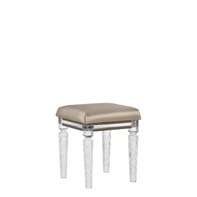 Skylar - Vanity Stool - PU & Dark Champagne - Grand Furniture GA