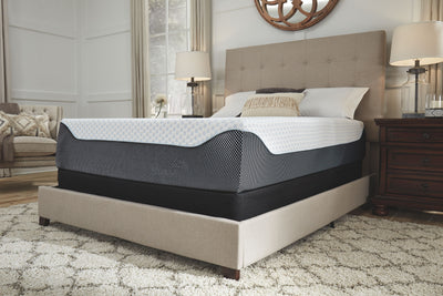 14 Inch Chime Elite - White / Blue - California King Mattress.